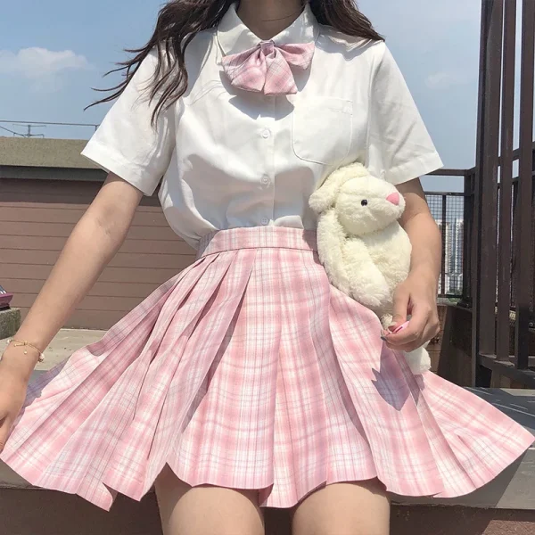 School Girl Uniform Jk Plaid Skirt - Image 5