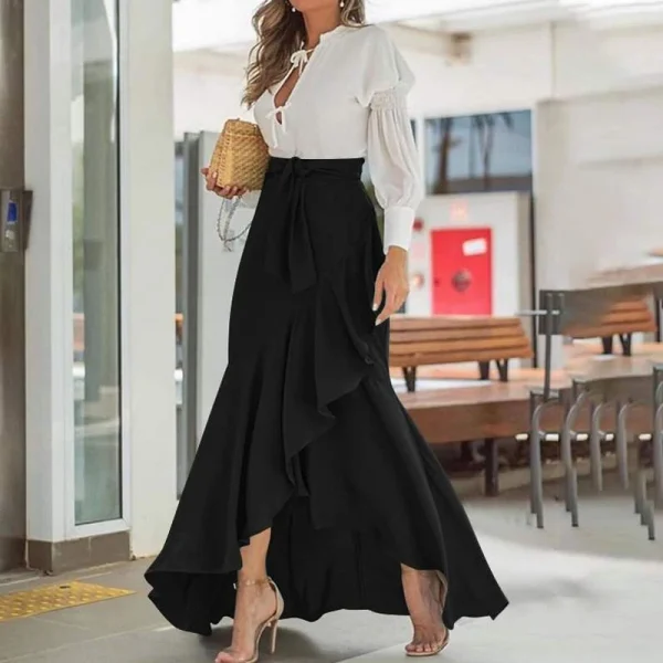 Jyccr Women High Waist Maxi Skirt - Image 5