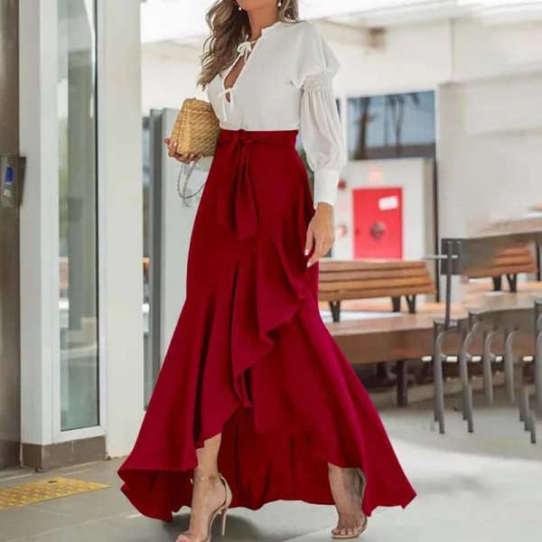Jyccr Women High Waist Maxi Skirt - Image 2