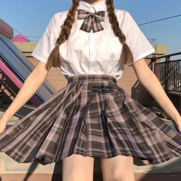 School Girl Uniform Jk Plaid Skirt - Image 3
