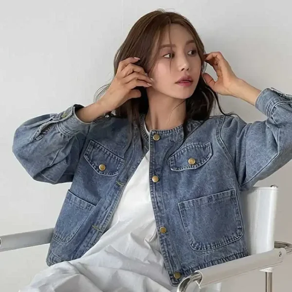 Long Sleeve Short Jacket Top For Women - Image 3