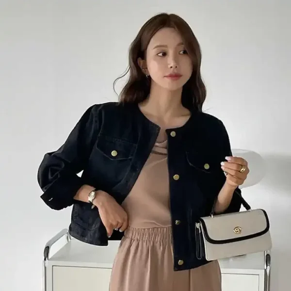 Long Sleeve Short Jacket Top For Women - Image 2