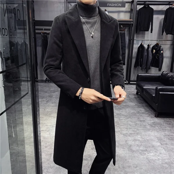 Slim Fit Trench Business Overcoat Clothing - Image 3