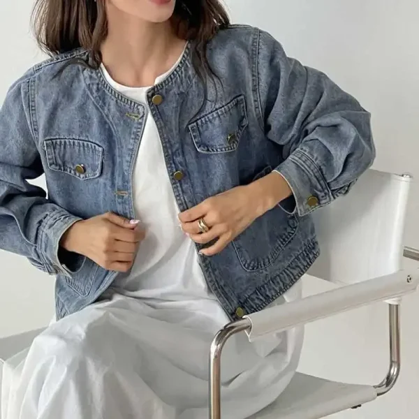 Long Sleeve Short Jacket Top For Women - Image 5
